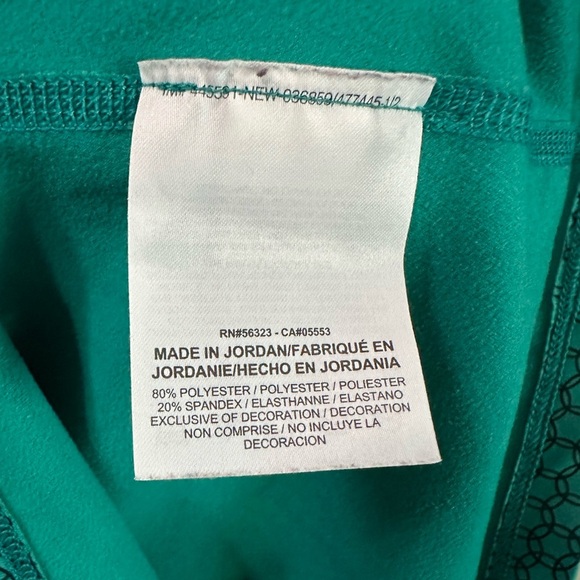 Nike Dri-FIT Women’s Green Geometric Half-Zip Long Sleeve Running Top Size Small - Picture 9 of 9